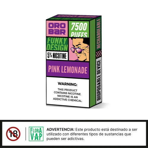 Oro Bar 7500 puffs - Limonada rosa