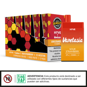 Hyve x Vapetasia 5000 puffs - Caja x10 unidades